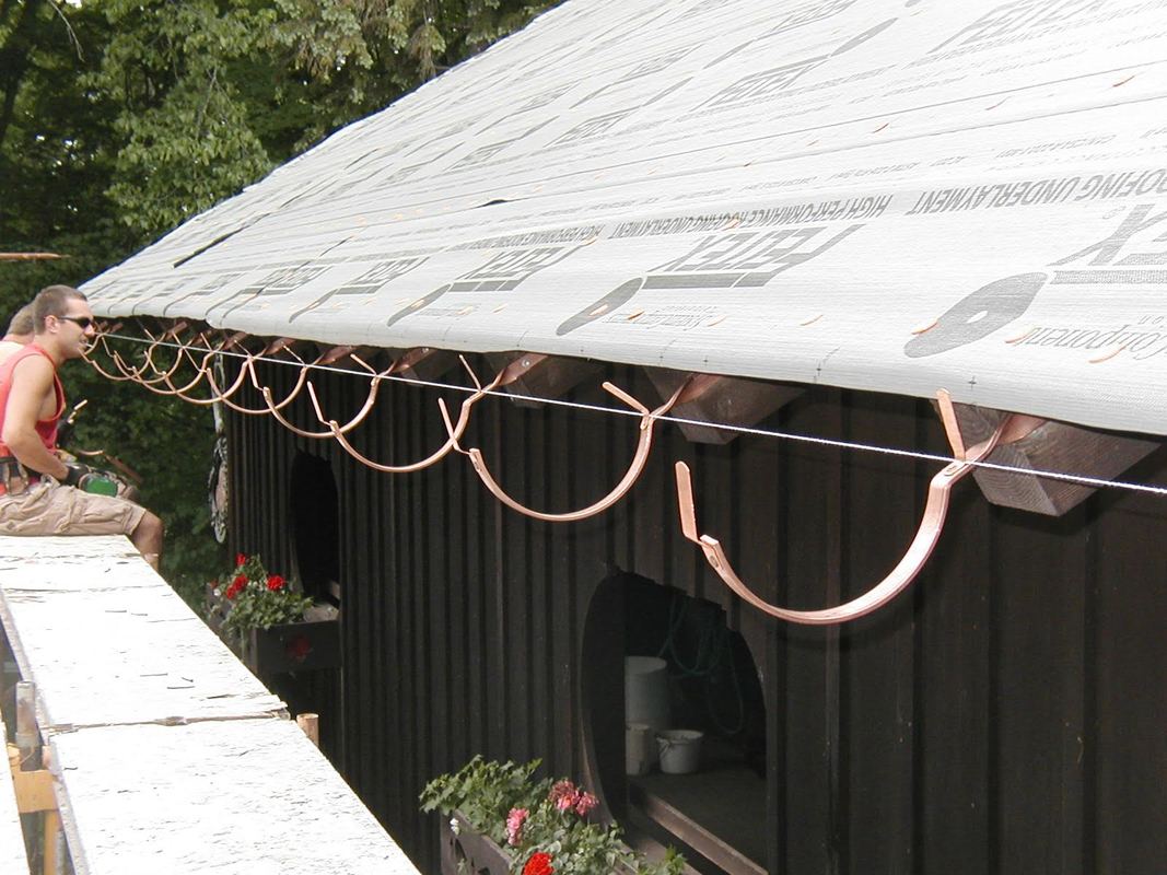 custom copper gutter installation