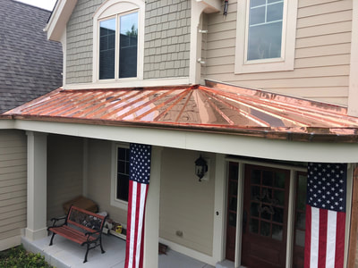 Custom metal roof and gutter